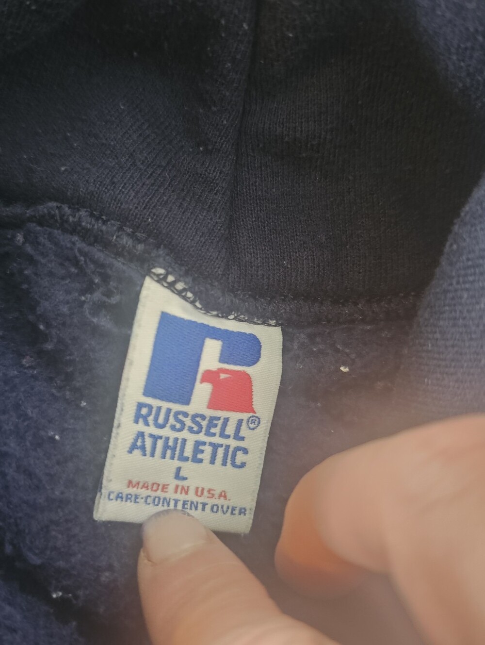 vintage 90s Russell Athletic Dallas Cowboys "Property Of" navy blue hooded sweat